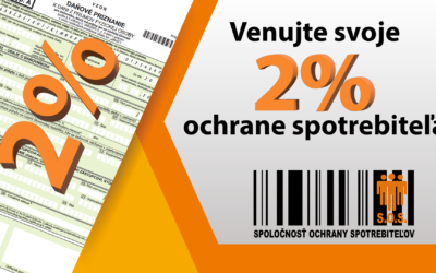 Venujte svoje 2% ochrane spotrebiteľa
