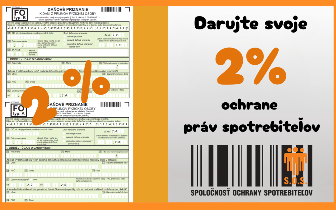 Darujte svoje 2% ochrane spotrebiteľa