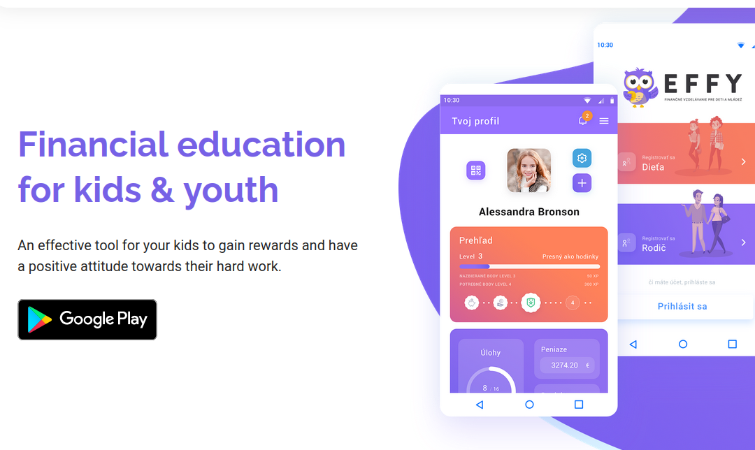 Effy – aplikácia, ktorá vaše deti naučí hospodáriť s peniazmi